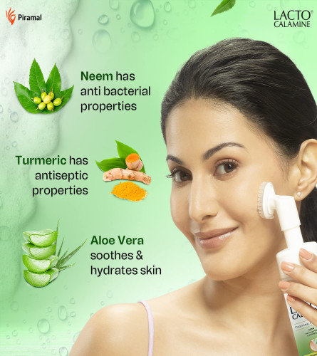 Lacto Calamine Neem Aloe Turmeric Foaming Face wash| Reduces pimples