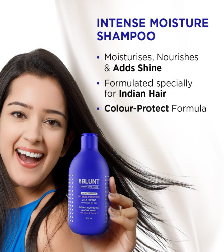 BBLUNT Intense Moisture Shampoo with Jojoba and Vitamin E for Dry & Frizzy Hair