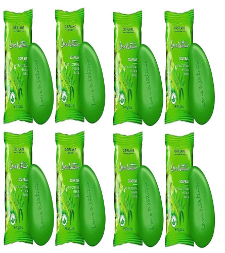 Oriflame Nature Secrets Soap Bar with Anti-Bacterial Neem Extract 75 gm (Pack of 8) Fs