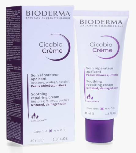 Bioderma Cicabio Repairing Soothing Cream For Irritated Damaged Skin