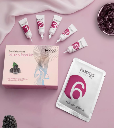 Raaga Professional Stem cells Infused Fairness Facial Kit with Alp Rose