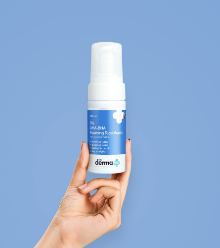 The Derma Co AHA-BHA Foaming Cleanser, 100 ml | pack of 2 | free shipping