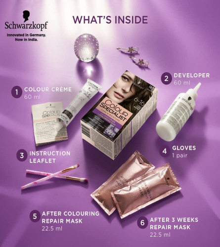 Schwarzkopf Colour Specialist Permanent Hair Colour, 165 ml - 6.16 Cool Dark Blonde | free shipping