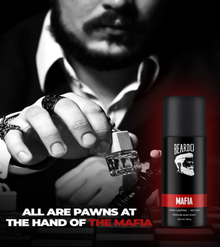 Beardo Mafia Perfume Body Spray | Long Lasting No Gas Deo For Men | 120 ml | pack of 2 | free shipping