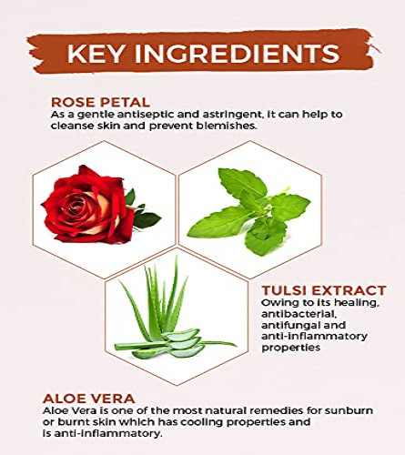 Oshea Herbals Rose Fresh Facial Skin Toner I Hydrates Skin I Lightens skin tone