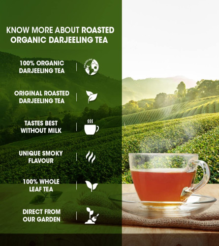 Goodricke Roasted Organic Darjeeling Tea - 250gm | 100% Organic Whole Leaf Tea
