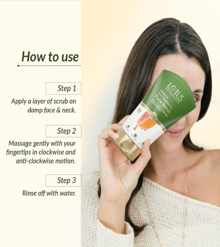 Lotus Botanicals Skin Brightening Face Scrub | Vitamin C | Sulphate, Silicon
