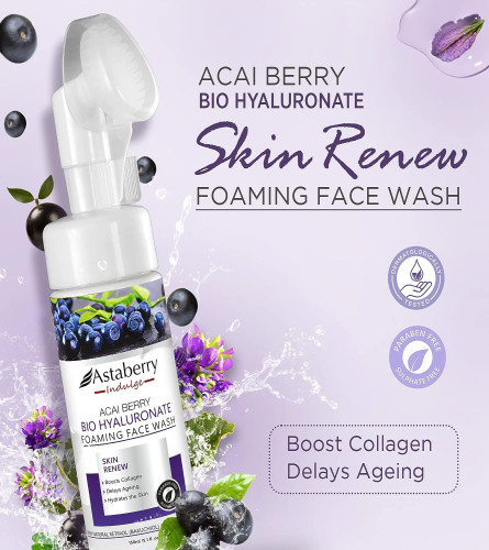 Astaberry Indulge Acai Berry Bio Hyaluronate Foaming Face Wash