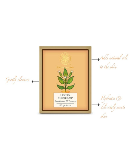 Forest Essentials Luxury Sugar Soap Sandalwood & Turmeric