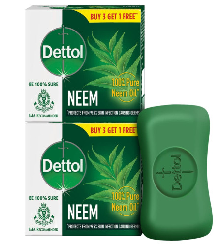 Dettol Neem Bathing Soap Bar with Pure Neem Oil