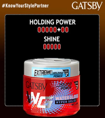 Gatsby Water Gloss - Hyper Solid, Wet Look Hair Gel