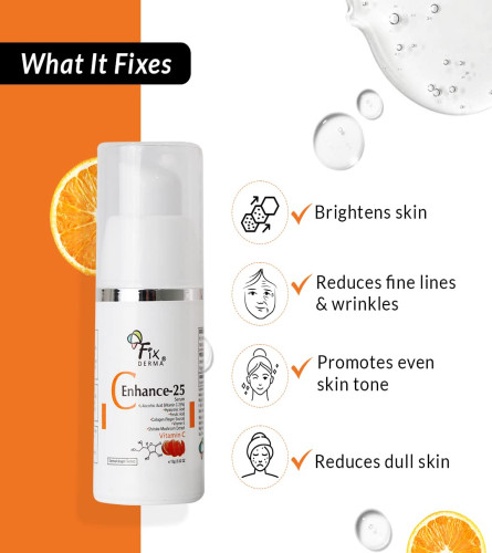 Fixderma "C" Enhance Serum With Vitamin C For Brightening Skin