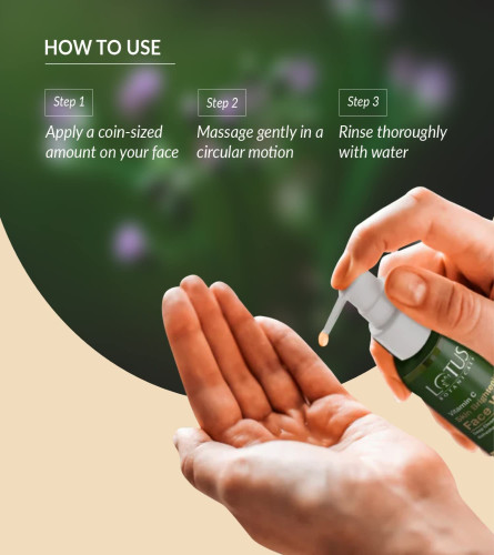 Lotus Botanicals Skin Brightening Face Wash | Vitamin C | Sulphate, Silicon & Chemical Free