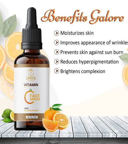 7 Days 10% Vitamin C Face Serum for Glowing Skin