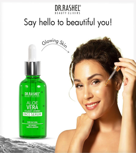 Dr. Rashel Aloe Vera Face Serum with Collagen + Vitamin E, For Natural Skin