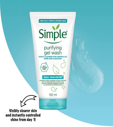 Simple Daily Skin Detox Purifying Facial Wash