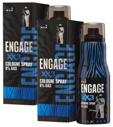 Engage XX3 Cologne No Gas Perfume for Men, Spicy and Woody