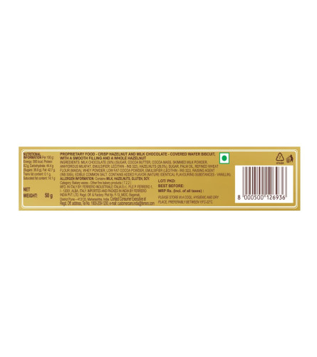 Ferrero Rocher, Exquisite Hazelnut and Milk Chocolate Gift, 4 pieces (50 g) Free shipping worldwide