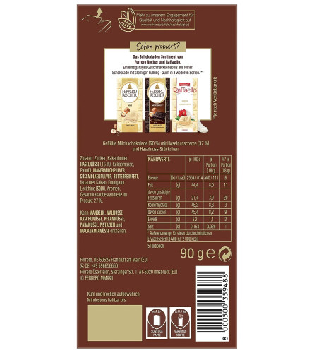 Ferrero Rocher Original Milk Chocolate 90gm Free shipping worldwide