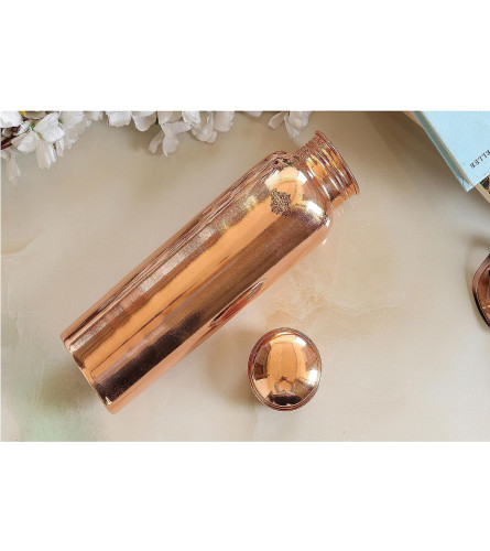INDIAN ART VILLA Pure Copper Water Bottle