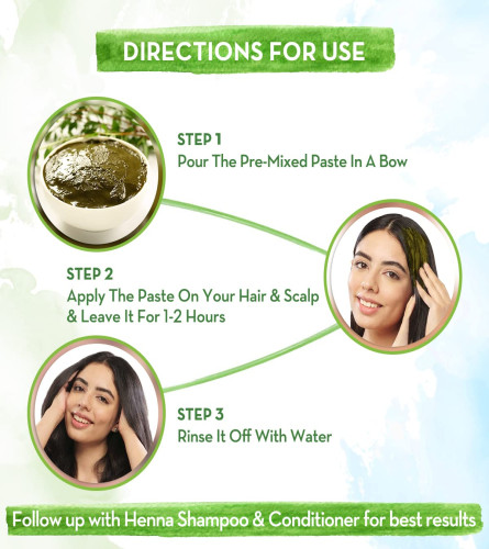 Mamaearth Natural Henna Paste With Henna & Dark Roasted Coffee - Green 200 gm