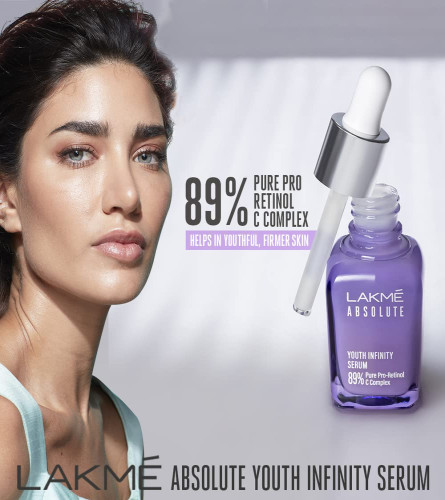 LAKMÉ Absolute Youth Infinity Skin Sculpting Face Serum with Collagen Booster and Vitamin A, 30 ml