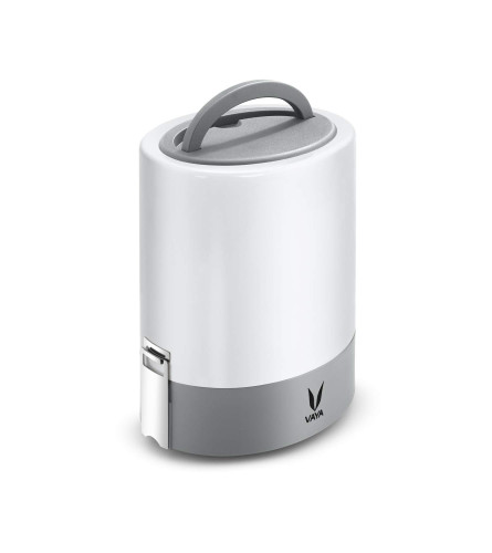 VAYA TYFFYN Copper-Finished Stainless Steel Lunch Box Without Bagmat, (One 400 ml + Two 300 ml Containers) 1000 ml, 3 Containers, White