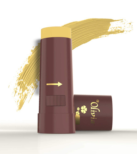Olivia Instant Waterproof Makeup Stick Concealer - Linning Yellow 15g (pack of 4 )