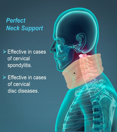 TYNOR Cervical Collar Soft with Support, Large, Cotton (pack of 2) Fs