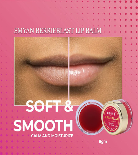 Smyan Berrie Blast Lip Balm - Organic Lip Balm For Dry / Chapped Lips
