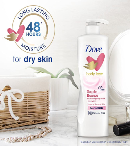 Dove Body Love Supple Bounce Body Lotion for Dry Skin 48Hrs Moisturisation