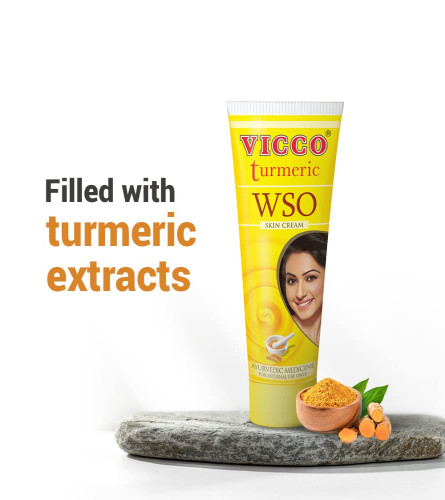 Vicco Turmeric WSO Skin Cream, Reduces Pimples and Prevents Skin Problems, 60 Gm, (Pack Of 3)