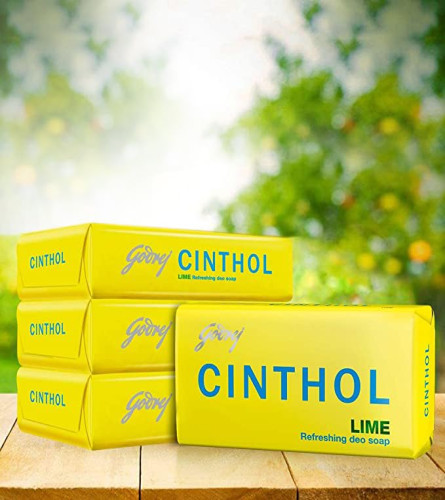 Cinthol Lime Soap, 150g (Pack of4) Lime Fresh Fragrance  Soaps For Bath Grade 1 Soap