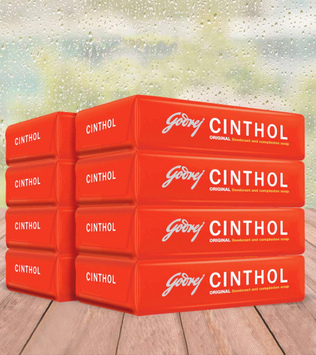 Cinthol Original Soap, 100g (Pack of 8) | Germ Protection | Soaps For Bath | Grade 1 Soap