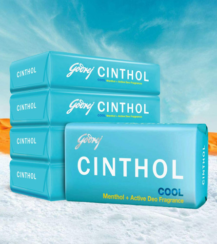 Cinthol Cool Soap, 100g (Pack of 5) | with Icy-cool Menthol | Soaps For Bath | Grade 1 Soap