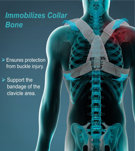 Tynor Clavicle Brace with Buckle, Grey - Large (Pack Of 1) Fs
