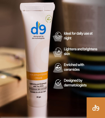 D9 Skin Brightening Cream | All Skin Types | Designed by Dermatologists | Unisex