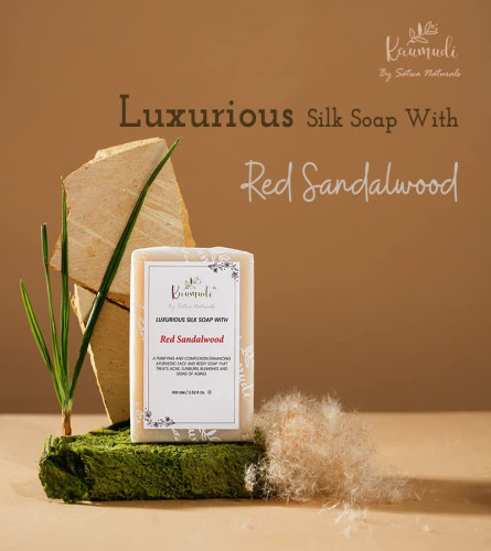 Kaumudi Luxurious Silk Soap with Red Sandalwood
