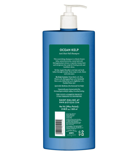 Biotique Bio Ocean Kelp Anti Hair Fall Shampoo Intenstive Hair Growth Therapy, 650ml Free shipping