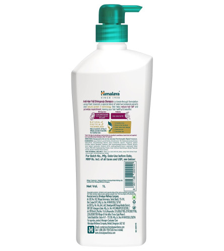 Himalaya Anti-Hair Fall Bhringaraja Shampoo, Reduces Hair Fall, Makes Hair Healthy, 1000 ml