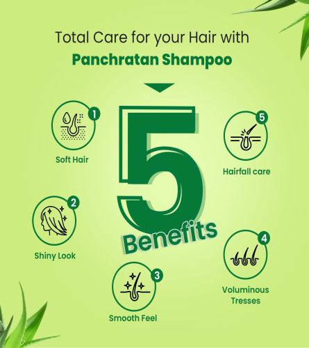 Chik Panchratan Herbal Solution Total Hair Care Shampoo, For Soft, Smooth & voluminous Hair, 650ml