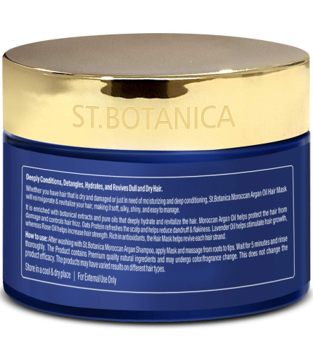 St.Botanica Moroccan Argan Hair Mask, 200g infused with Moroccan Argan Oil for Vegan & Cruelty Free