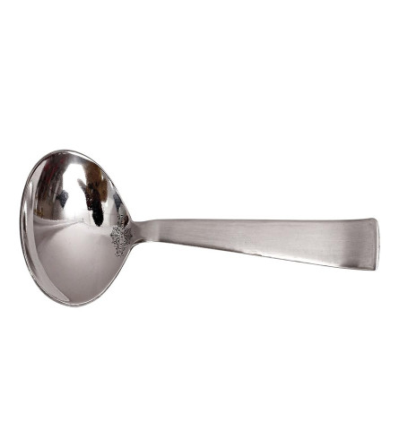 Indian Art Villa Matt Finish Stainless Steel Serving Soup Spoon Cutlery Set, 4 Pieces, Silver