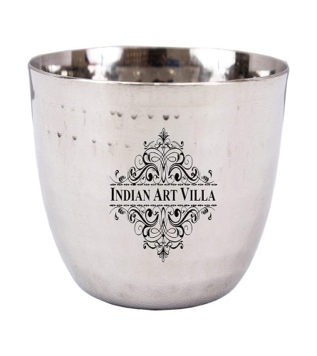 INDIAN ART VILLA Steel Bowl Serving Dal Curry Dishware Dinnerware Tableware Home Hotel Restaurant 200 ML Each - Set of 6