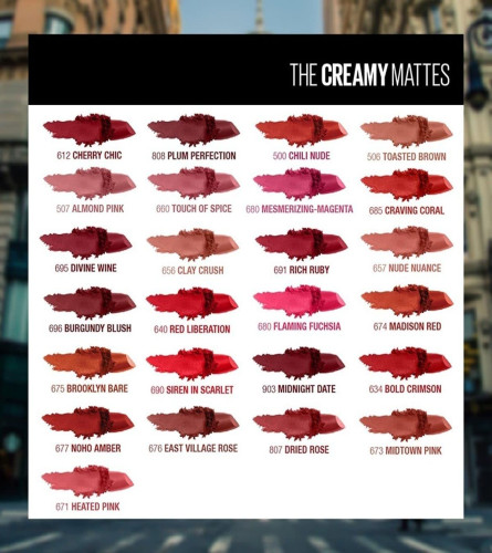 Maybelline New York Matte Lipstick, Intense Colour, Keeps Lips Moisturised, Burgundy Blush 3.9g (Pack of 2)