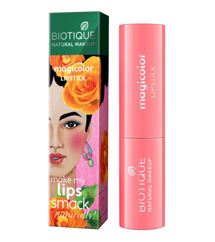 Biotique Natural Makeup Magicolor Lipstick, Cream Finish, Very Moody 4.2 gm (Pack of 4) Fs