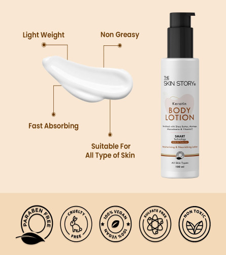 The Skin Story Deep Moisturising Body Lotion | Soft & Supple Skin | Moringa & Keratin