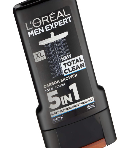 L'Oreal Paris Men's Expert Total Clean Carbon 5 In 1 Shower Gel
