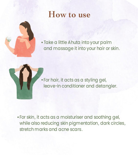 Secret Ahuta Aloe vera gel Multi purpose gel for Skin and hair 100g (pack of 2) Fs