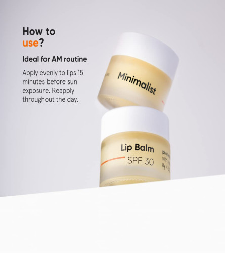 Minimalist Spf 30 Lip Balm For Lip Protection & Nourishment, Women & Men